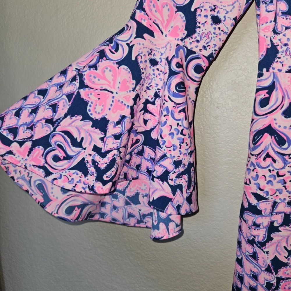 Lilly Pulitzer Kayla Stretch Dress in Indigo Love You Bunches. NWT. Size 10 - Picture 12 of 13